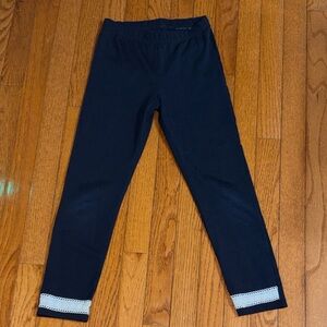 Stylish Kids' Black Leggings with Lace Trim